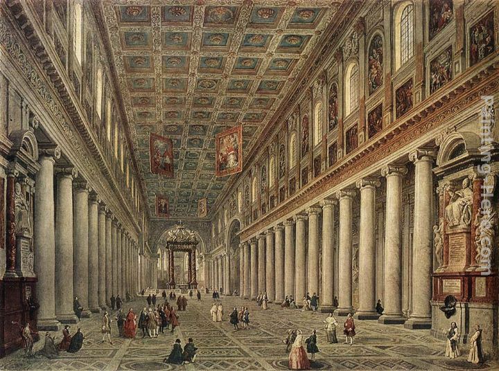 Interior of the Santa Maria Maggiore in Rome painting - Giovanni Paolo Pannini Interior of the Santa Maria Maggiore in Rome art painting